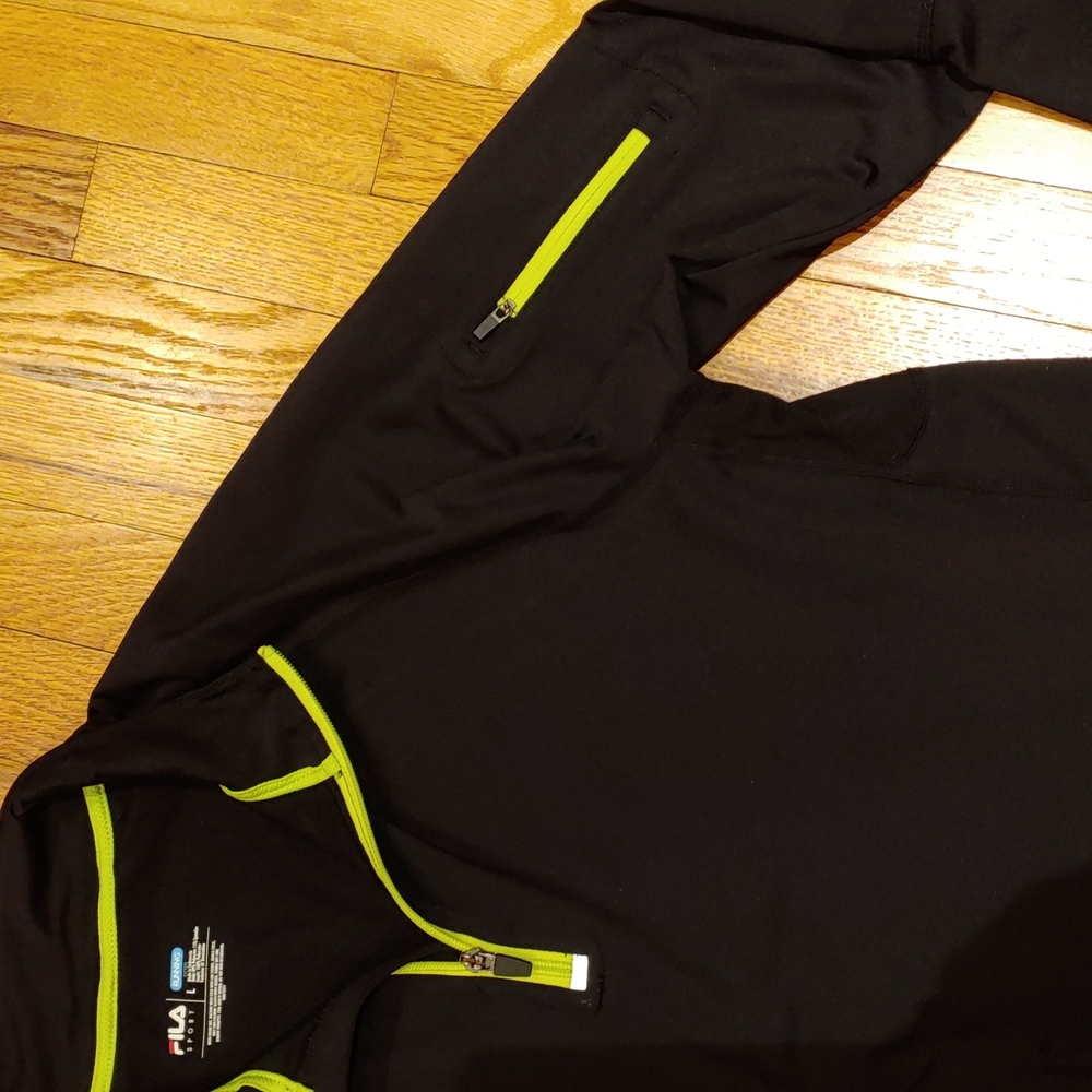 Fila Sport Men's Running Fitted Pullover Zip shirt size L - Picture 5 of 14